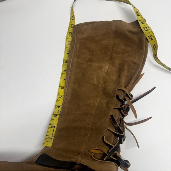 Free people Brown boots back lace sway low boots military taupe size 9.5 - Picture 12 of 16